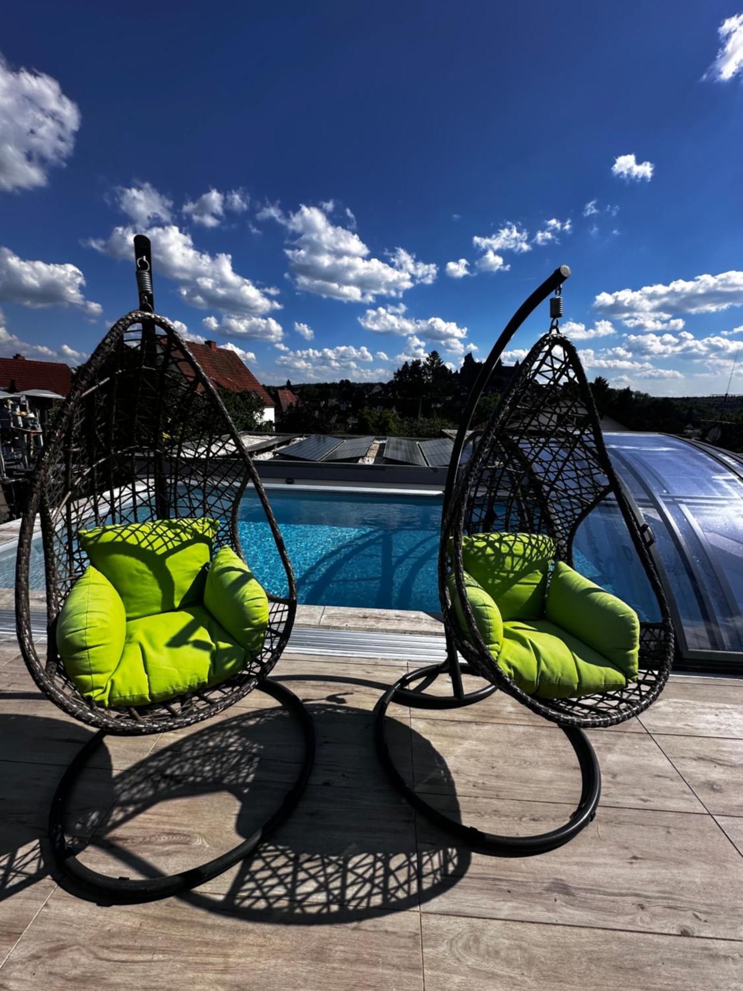 Ferienwohnung Schlossblick - 4 Sterne Sauna Pool Whirlpool Exklusiv Braunfels Extérieur photo